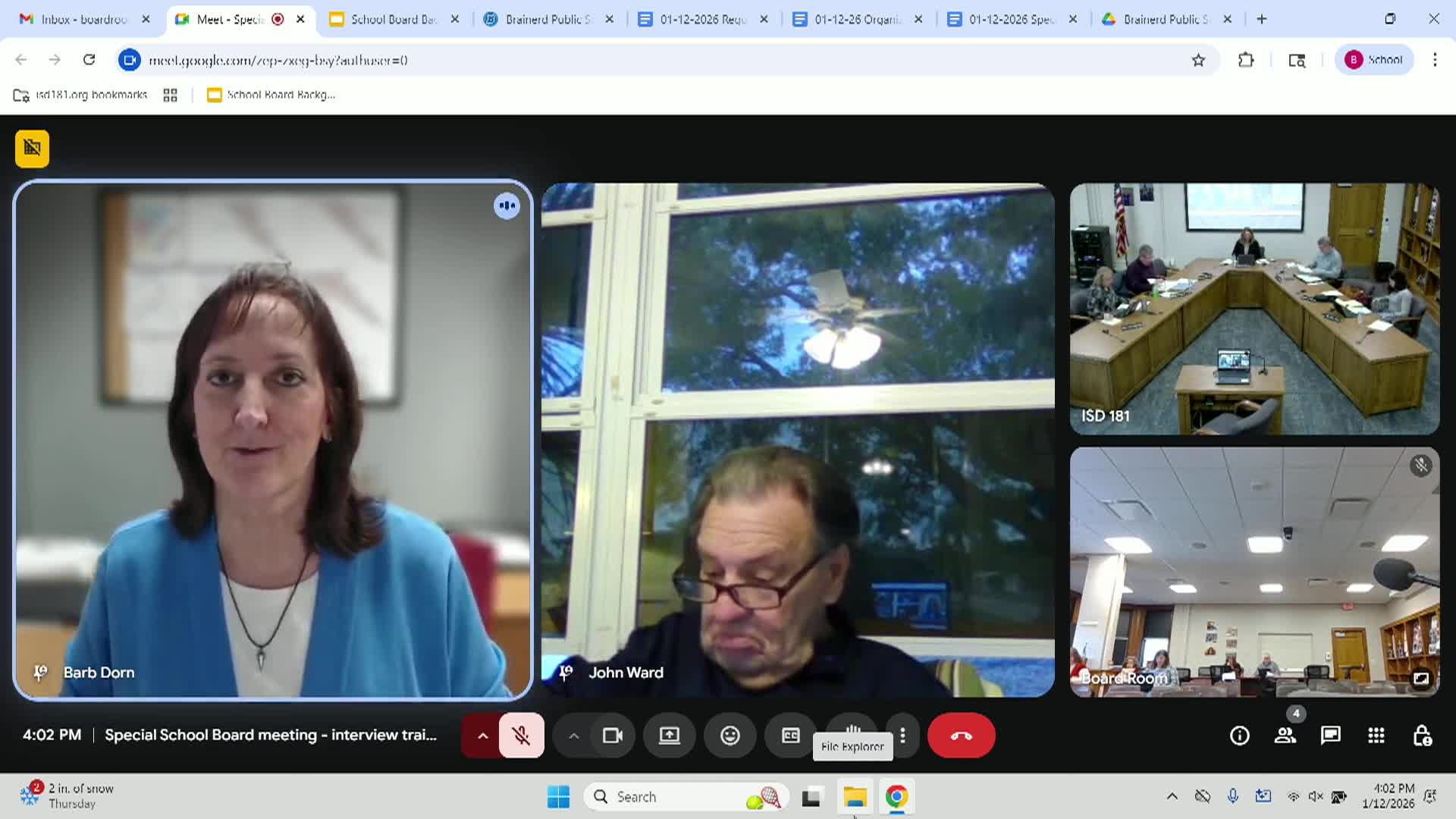 BPS - Special Board Meeting