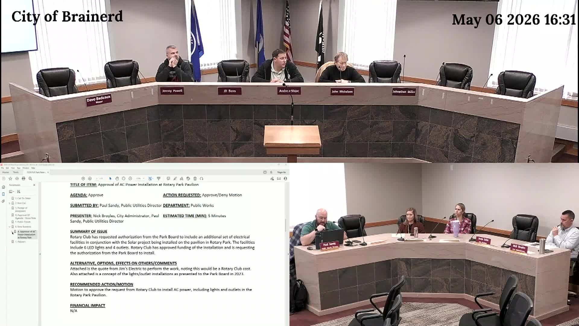 Thumbnail image for Park Board Special Meeting Replay